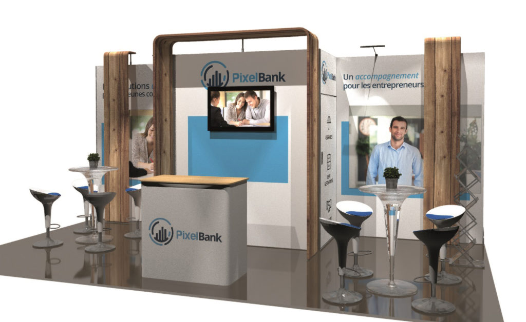 MSH2019 - Stand VKF 18m² 6x3m PIXELBANK Rendu